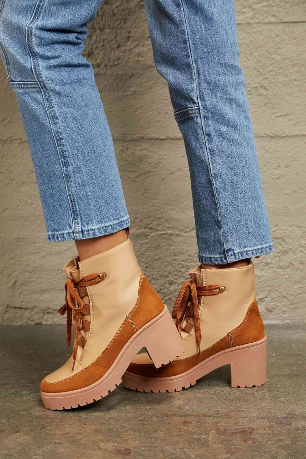 Lace Up Lug Boots