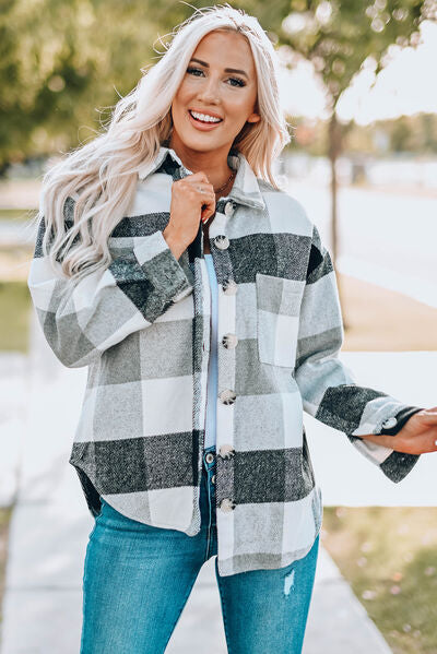 Plaid Button Up Shirt - Hey Love Boutique