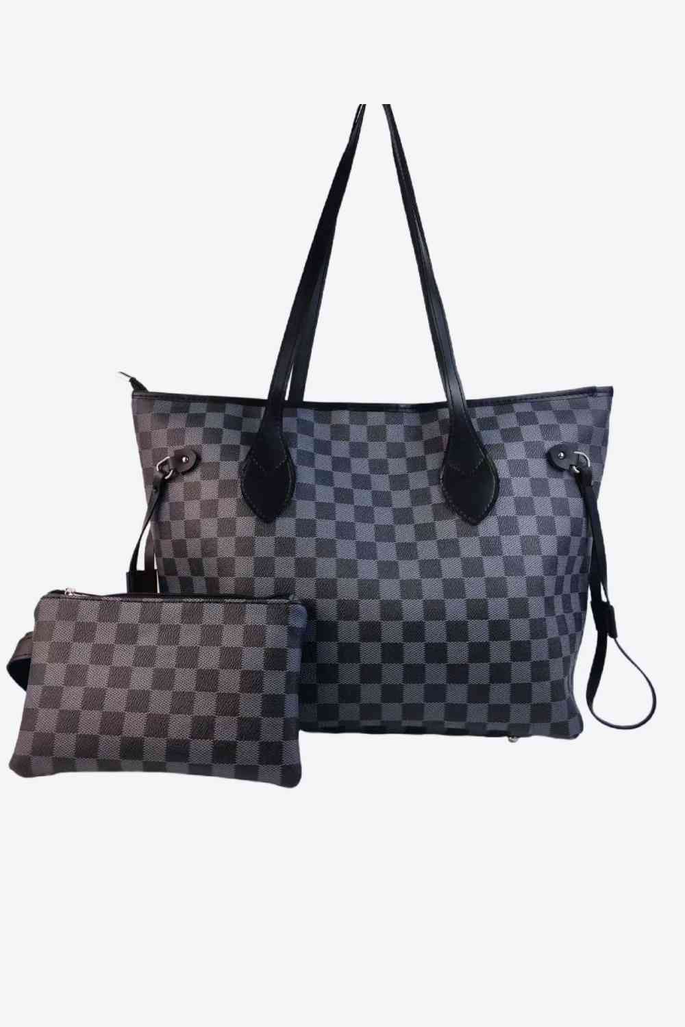 Checkered Two-Piece Bag Set - Hey Love Boutique