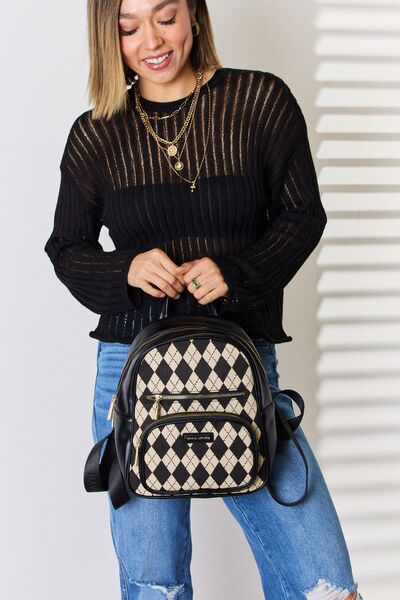 Pattern Leather Backpack - Hey Love Boutique