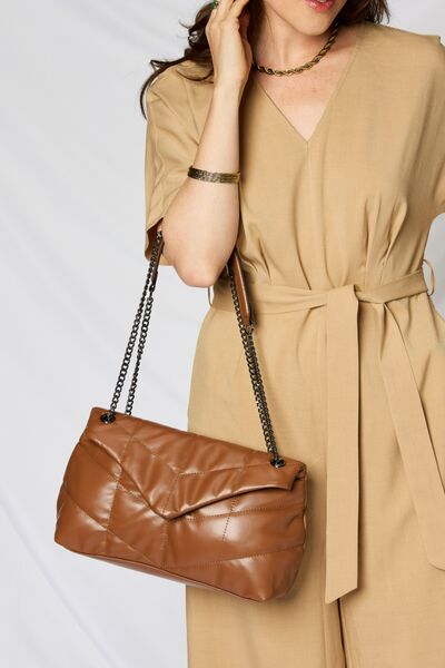 Leather Chain Handbag - Hey Love Boutique