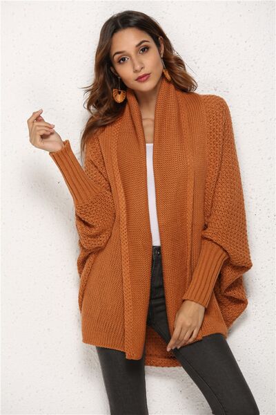 Open Front Batwing Sleeve Cardigan - Hey Love Boutique