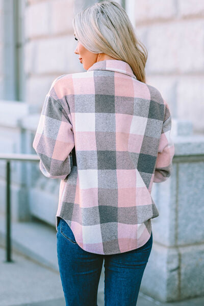 Plaid Button Up Shirt - Hey Love Boutique